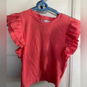 Zara ruffle sleeve top.